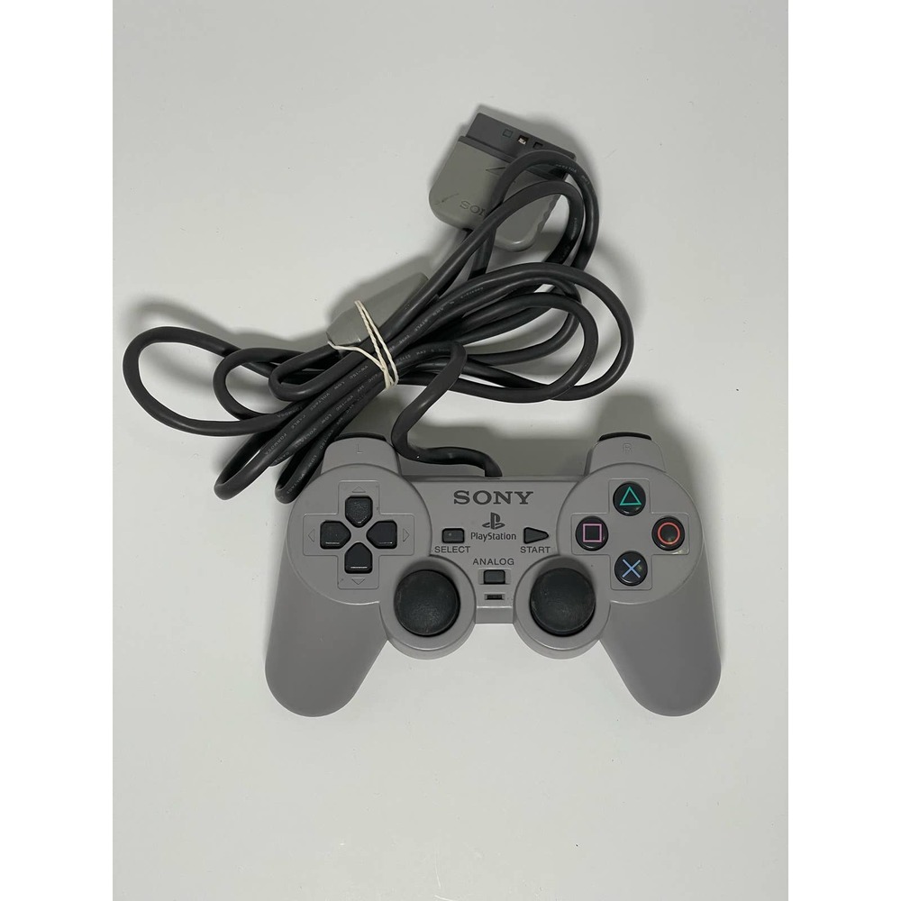 Genuine Sony PlayStation 1 / 2 Controller Grey Analog Dual Shock Ps1